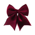 Small Dark Red Burgundy Velvet Bow - 24cm
