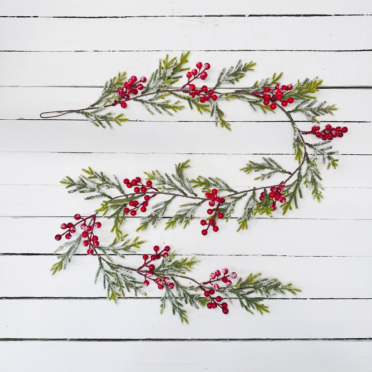 Frost Berry Cone Wired Garland - 180cm