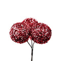 Red 3 Bead Bauble Pick