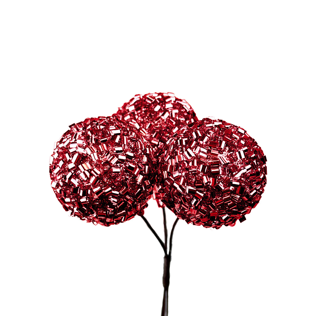 Red 3 Bead Bauble Pick