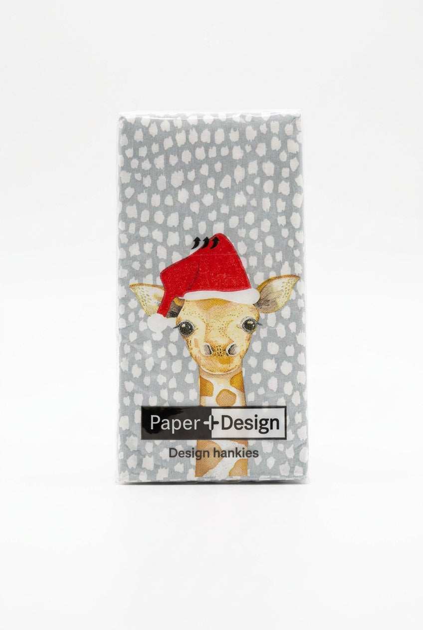 Christmas Printed Tissues – Giraffe Santa