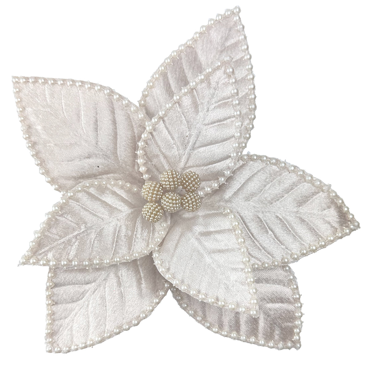 Champagne Pearl Effect Flower Stem - 35cm