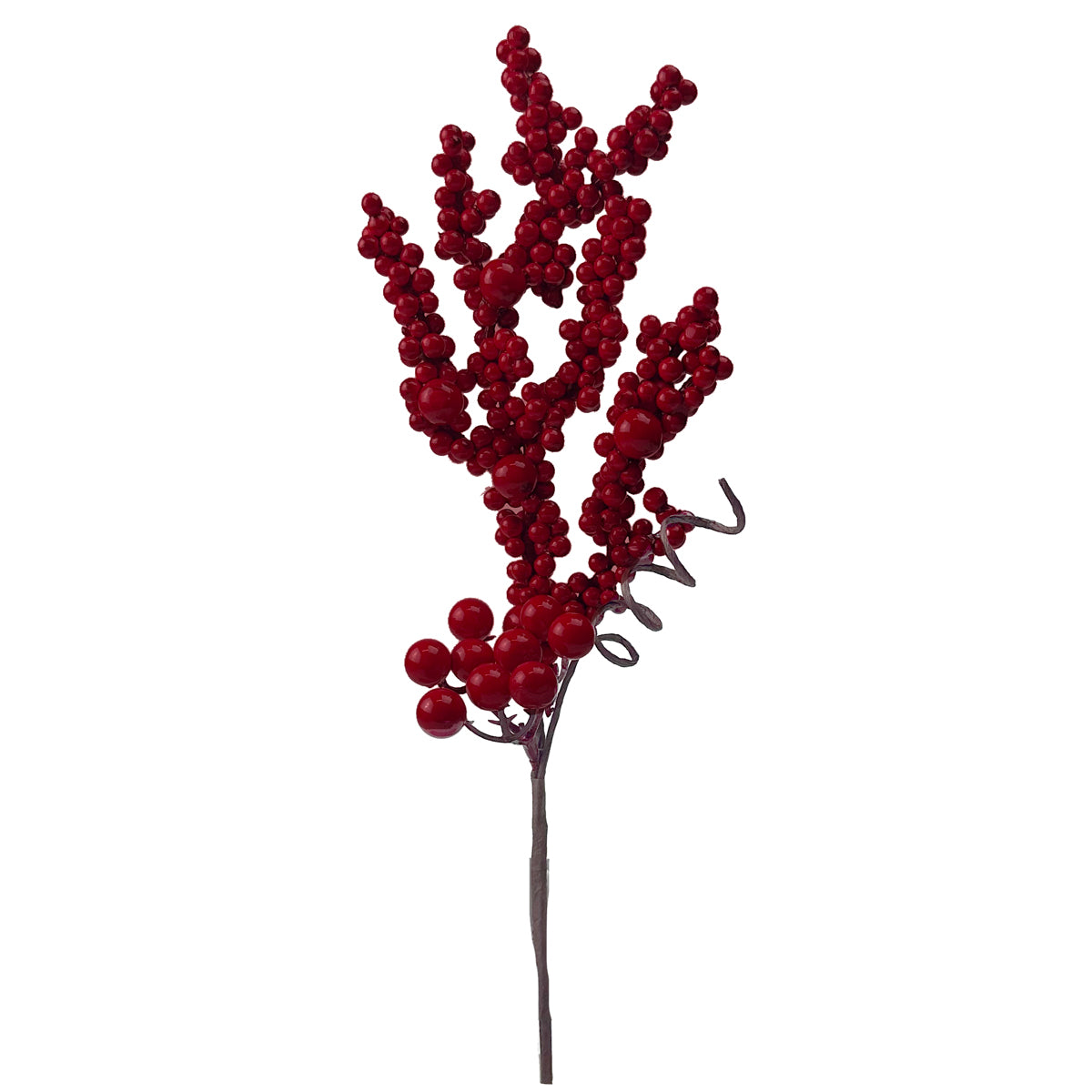 Dark Red Berry Decorative Pick - 32cm