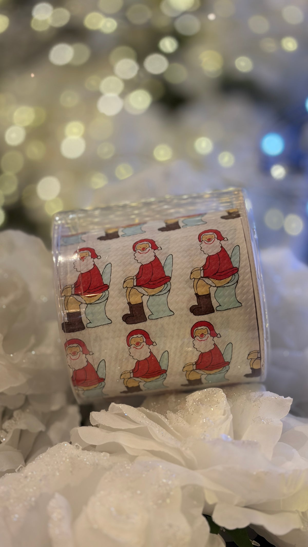 Christmas Printed Toilet Roll – Santa on Toilet Oh