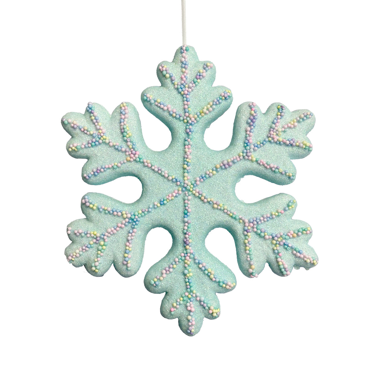 Pale Blue Snowflake Hanging Bauble - 24cm
