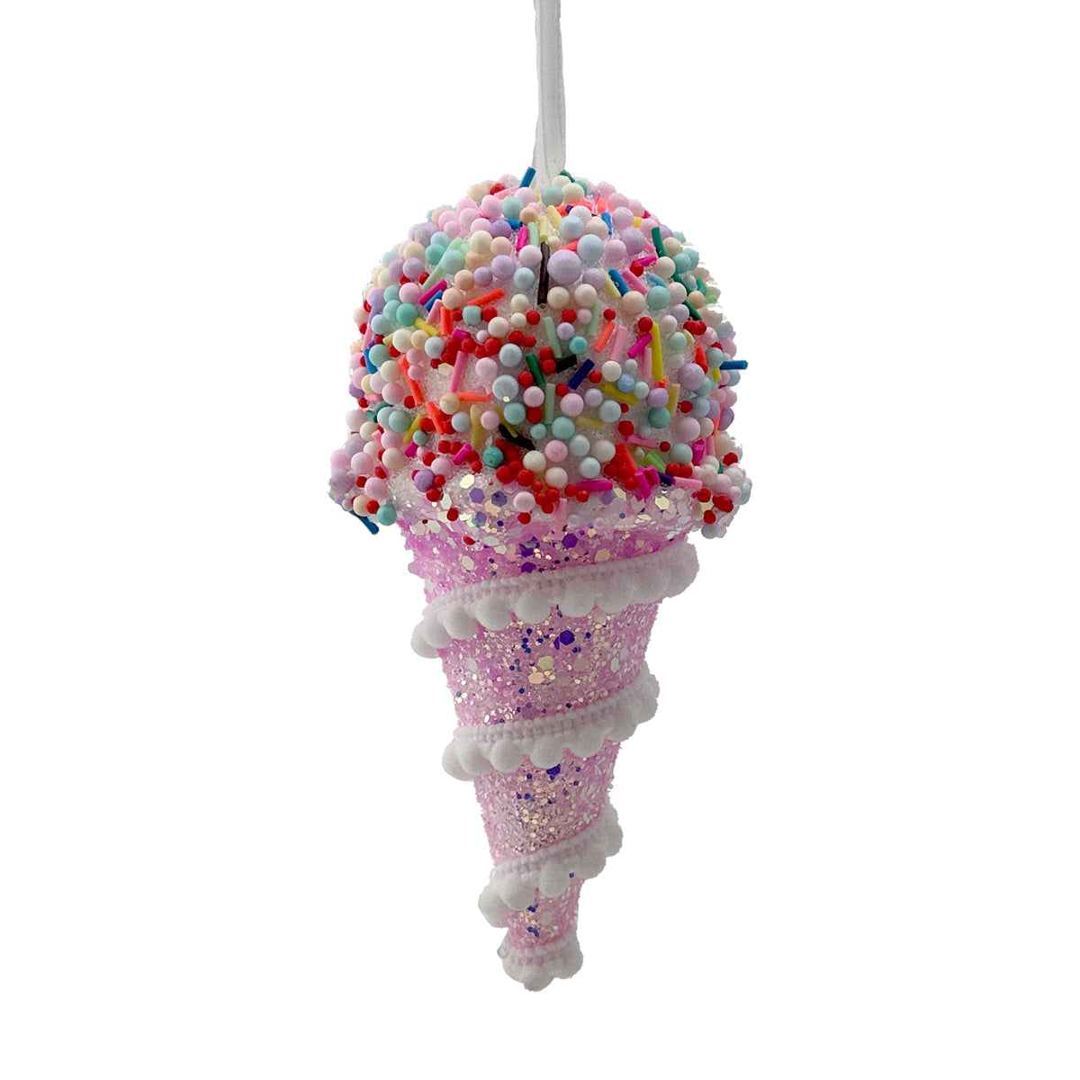 Ice Cream Candy Cane Bauble - 7x13cm