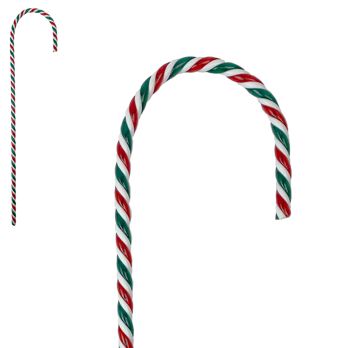 X-Large 50cm Acrylic Red, White & Green Candy Cane