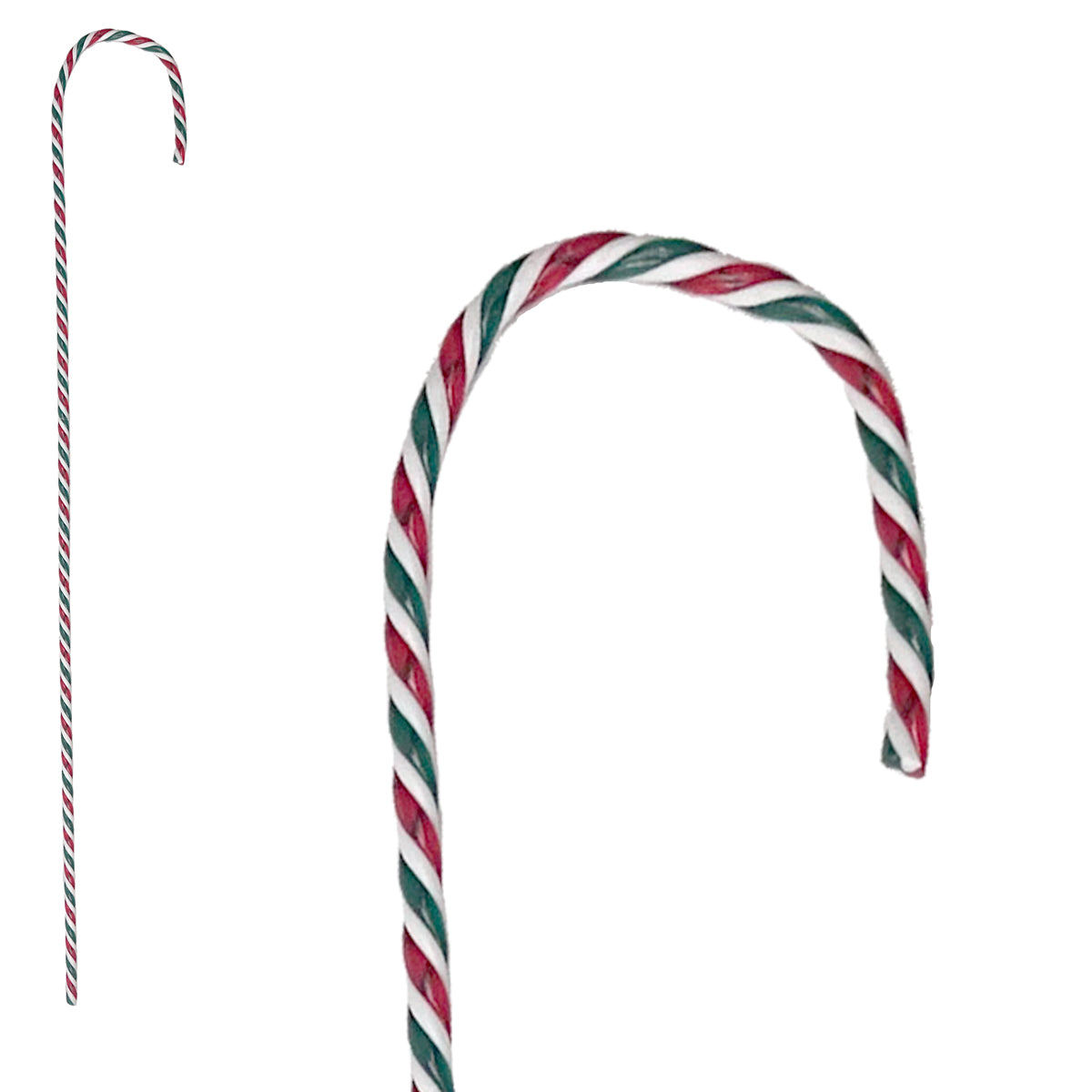 Giant 82cm Acrylic Red, White & Green Candy Cane