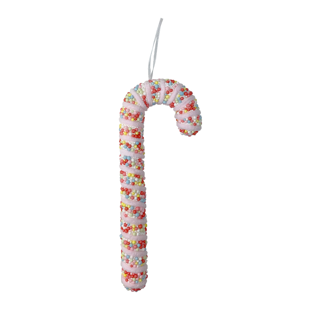 Pink Sprinkles Hanging Candy Cane Decoration - 30cm