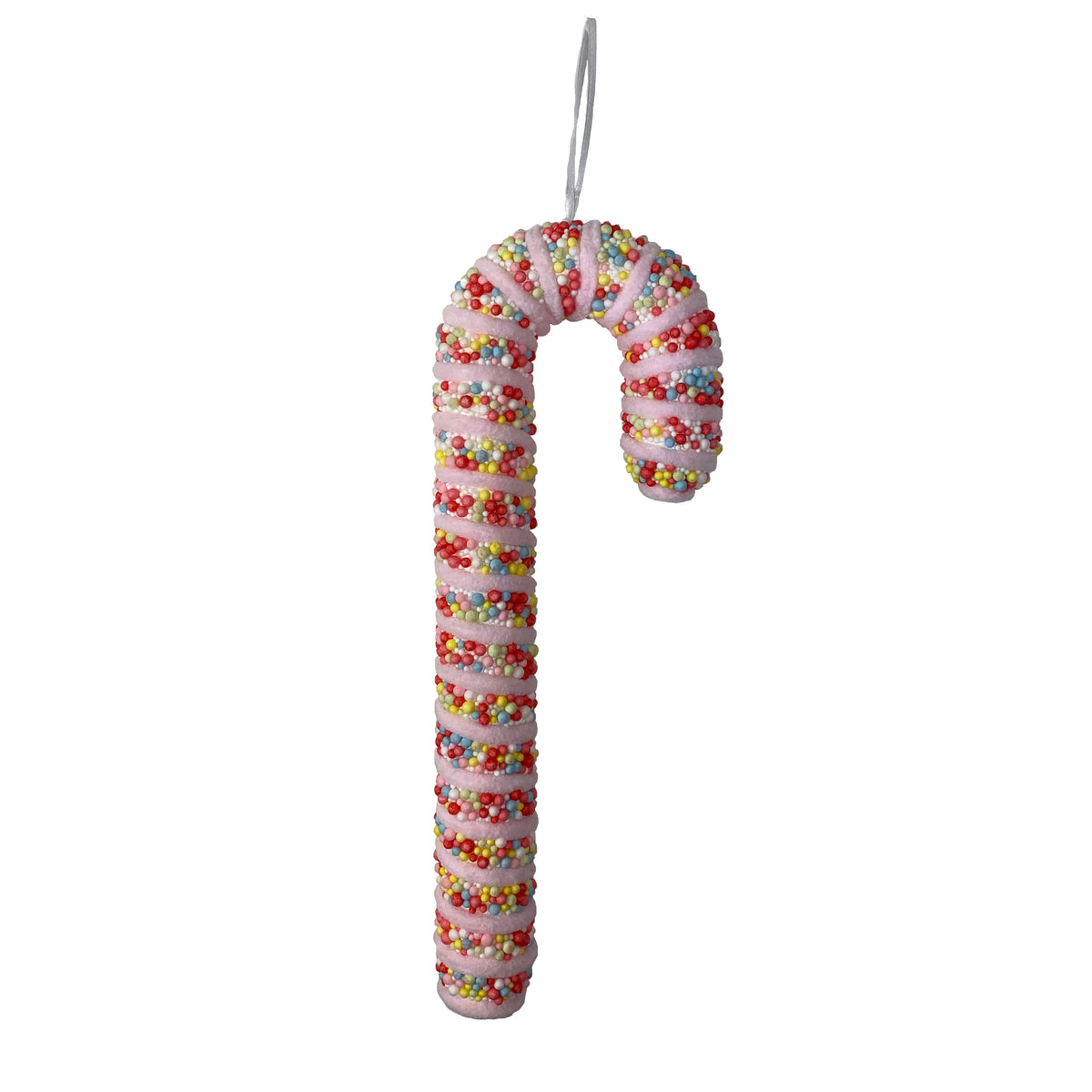 Pink Sprinkles Hanging Candy Cane Decoration - 35cm