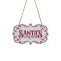 Metal Santa's Workshop Sign - 18cm