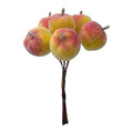Bunch of 6 Wired Orange Crab Apples - 30mm