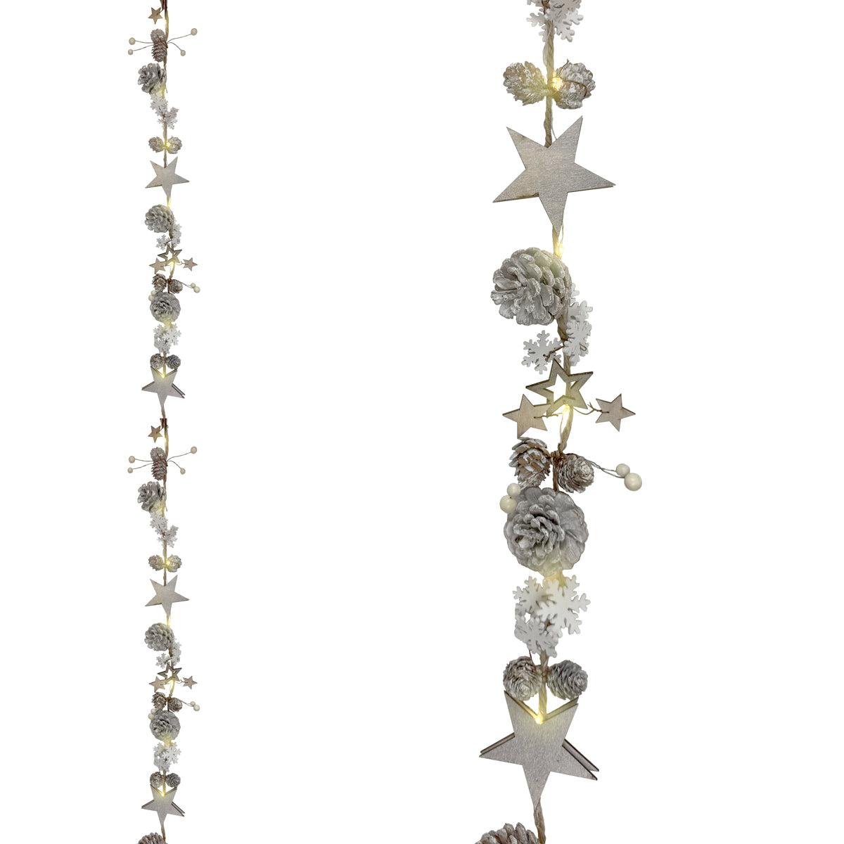 Boled Cone & Star Garland - 175cm
