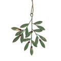 Metal Berry Leaf Decoration - 12.5cm