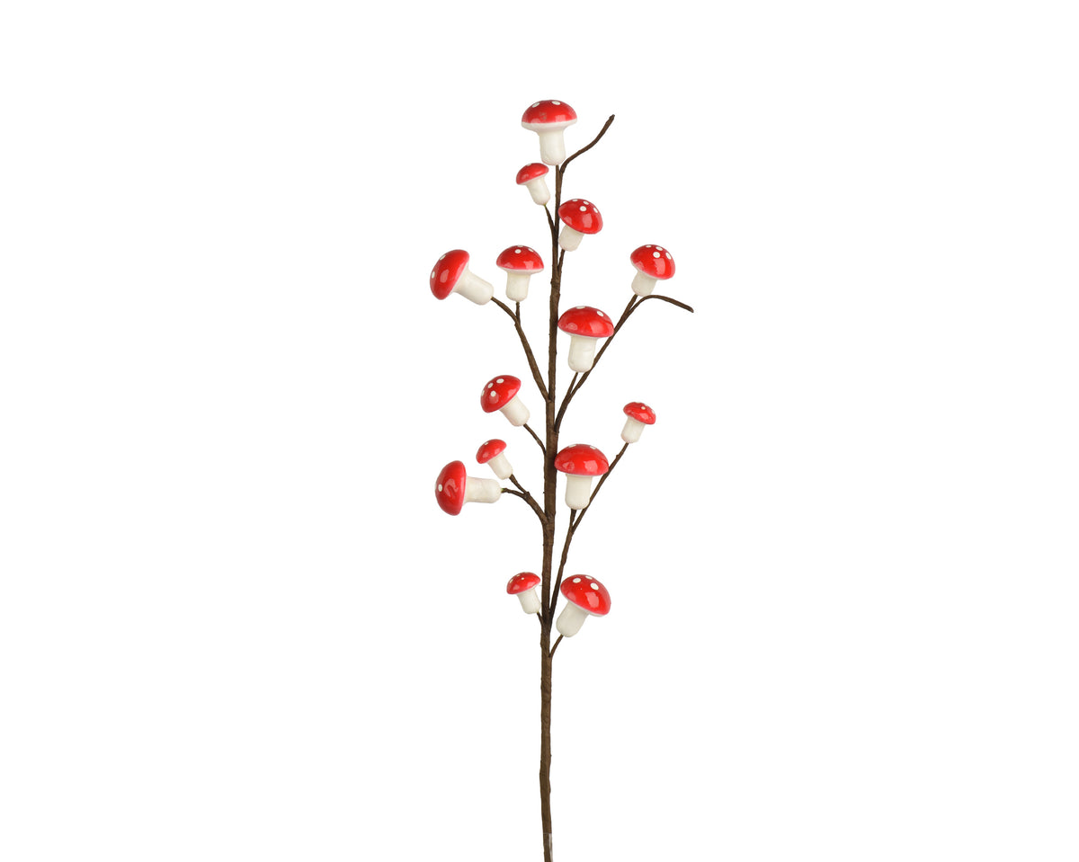 Foam Red & White Mushroom Spray 64cm