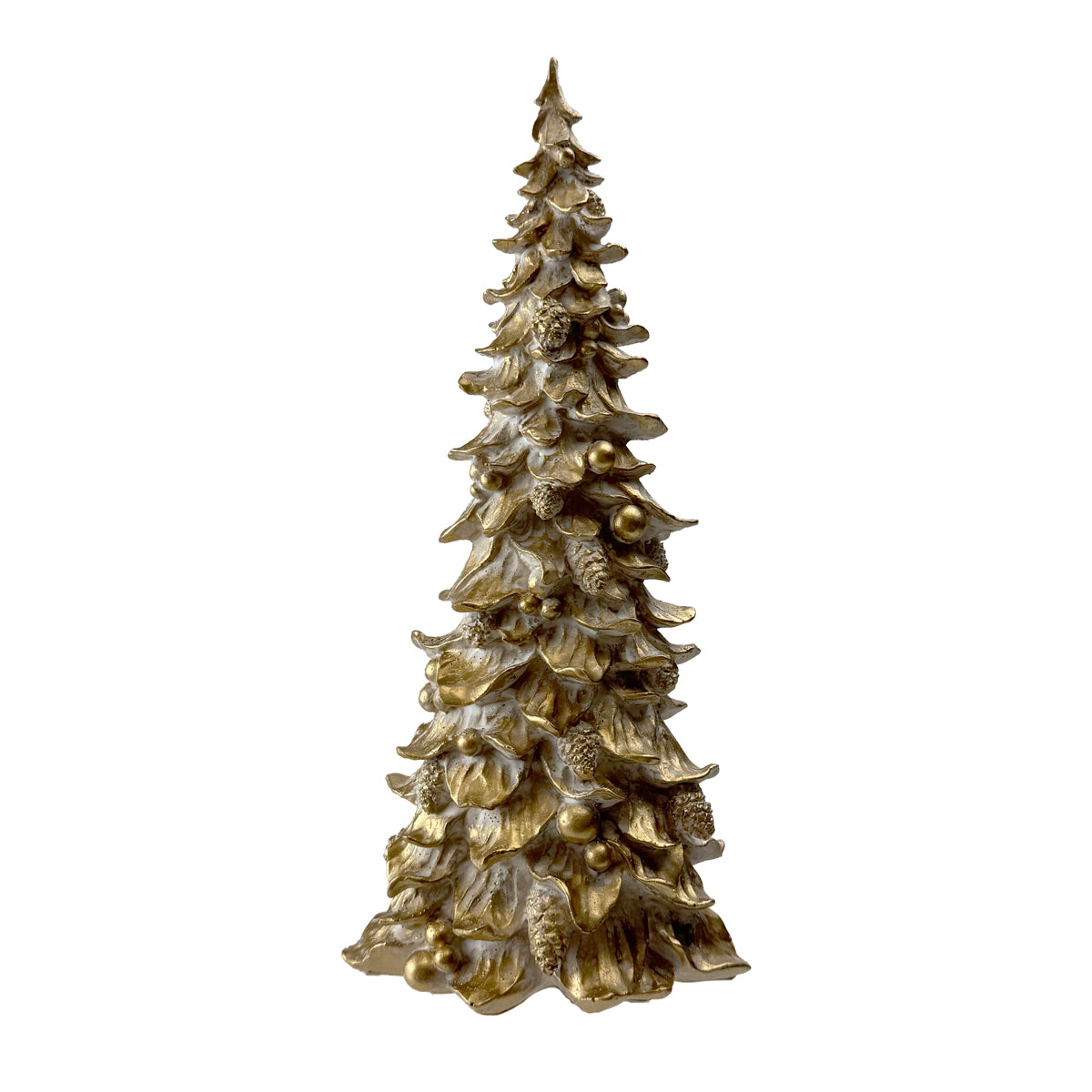 Gold Pinecone Tree Resin - 29cm