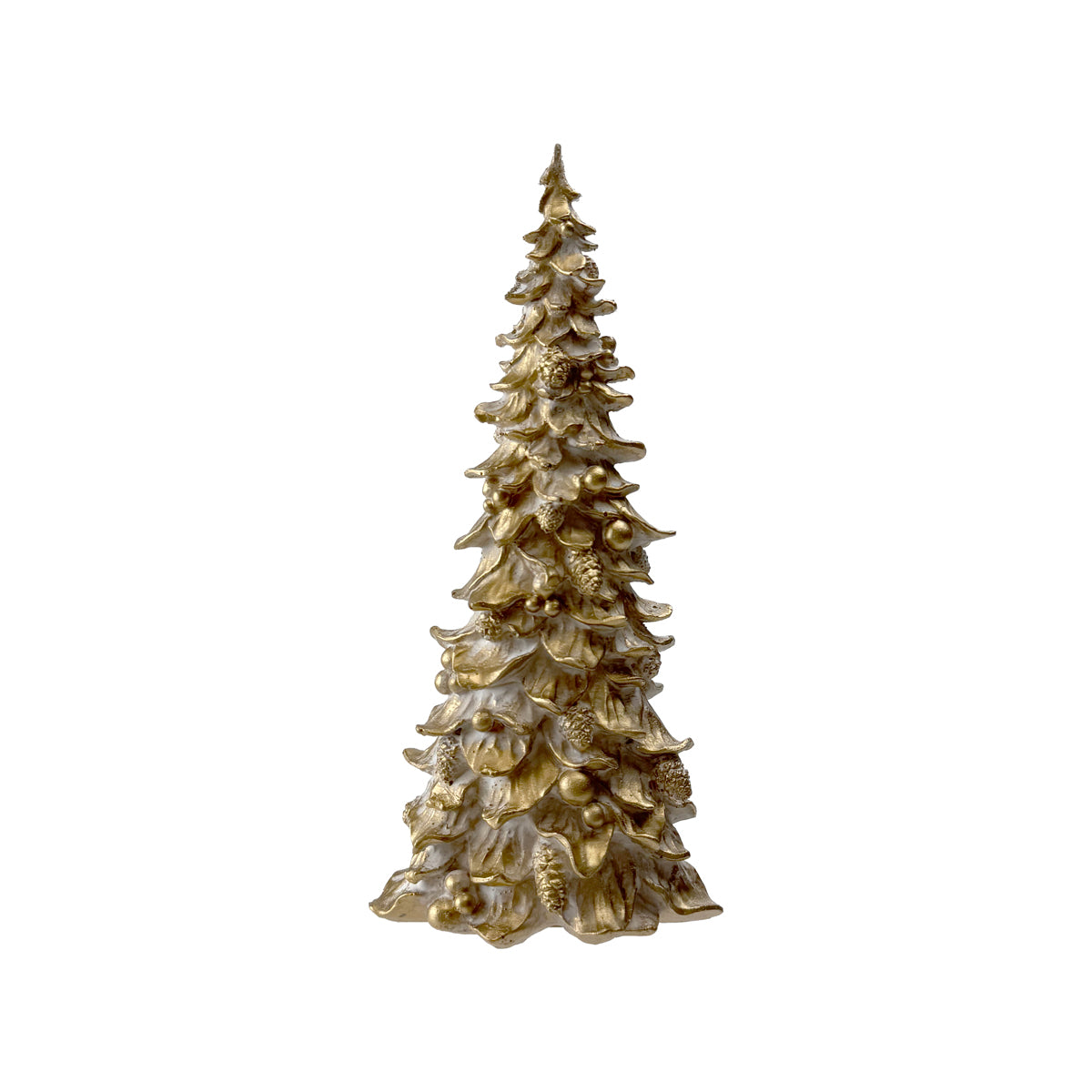 Gold Pinecone Tree Resin - 21cm