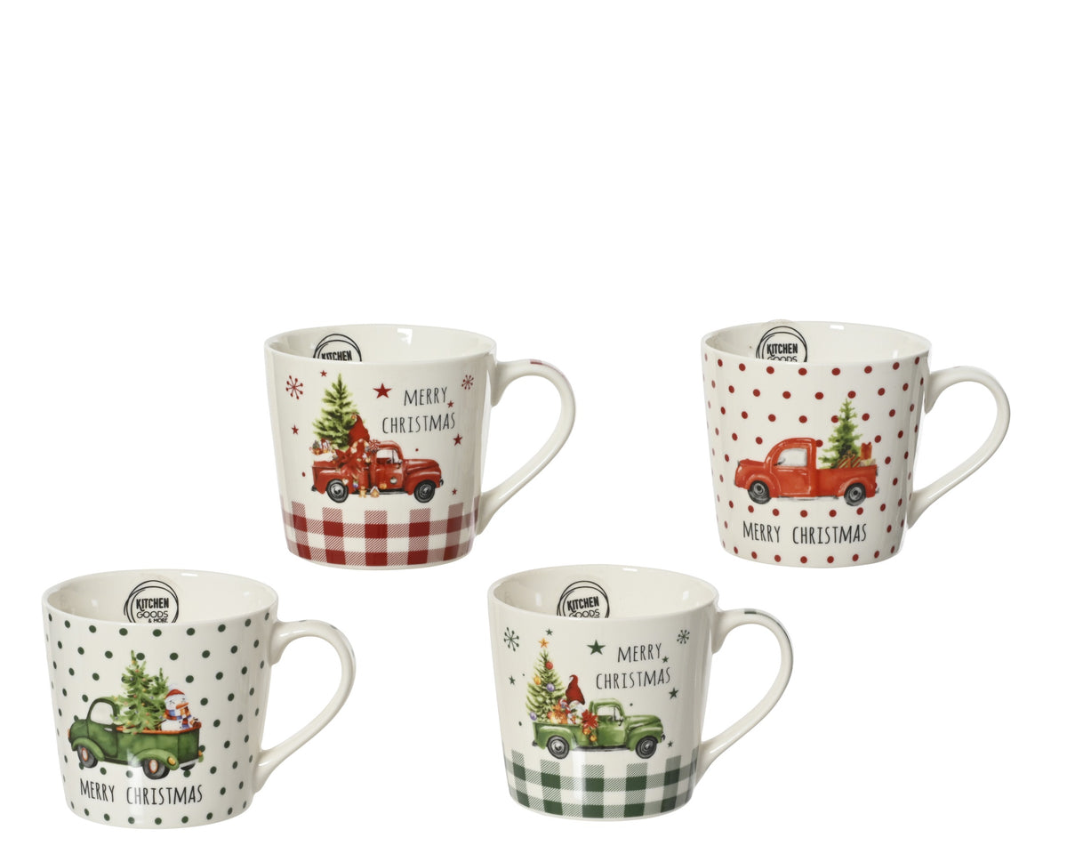 Christmas Truck Porcelain Mug 9.8cm