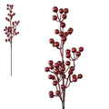 Dark Red Shiny Berry Stem - 53cm
