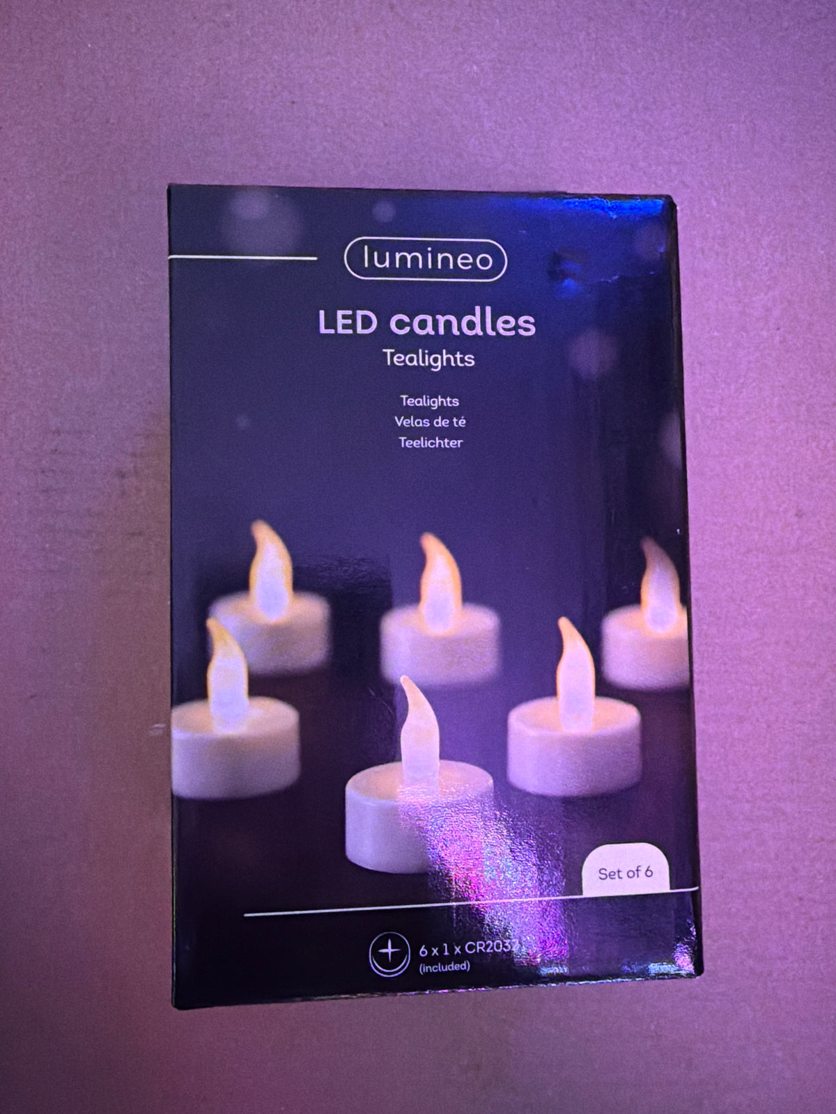 LED Plastic Battery Operated Tea-lights - Pack of 6
