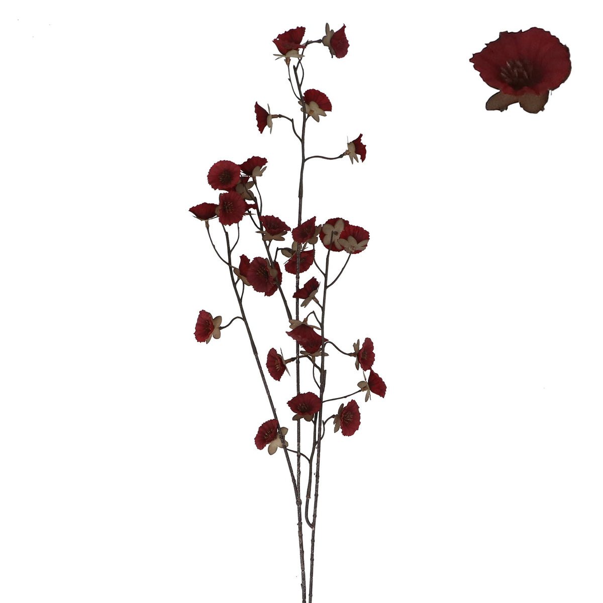 Gisela Graham - Burgundy Mini Morning Glory Spray - 79cm