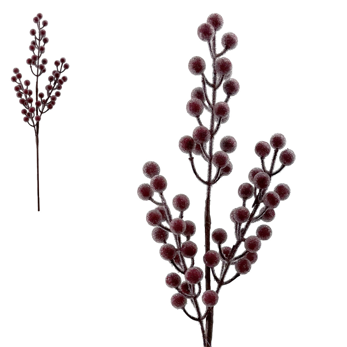Dark Red Sugar Frost Berry Pick - 44cm