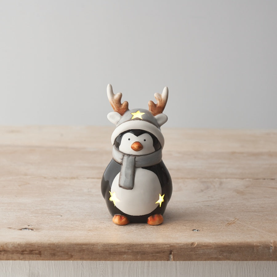Penguin with Antlers - 13.5cm