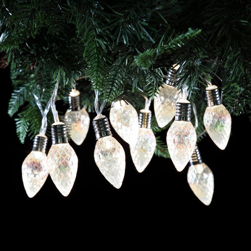 NOMA Iridescent Faceted Cone Lights - Set of 10