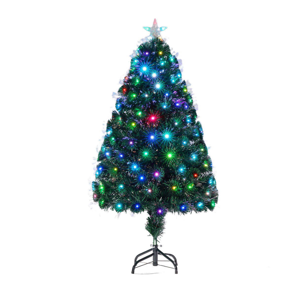 NOMA 90cm Zodiac Green Fibre Optic Tree with Fibre Optic Strands