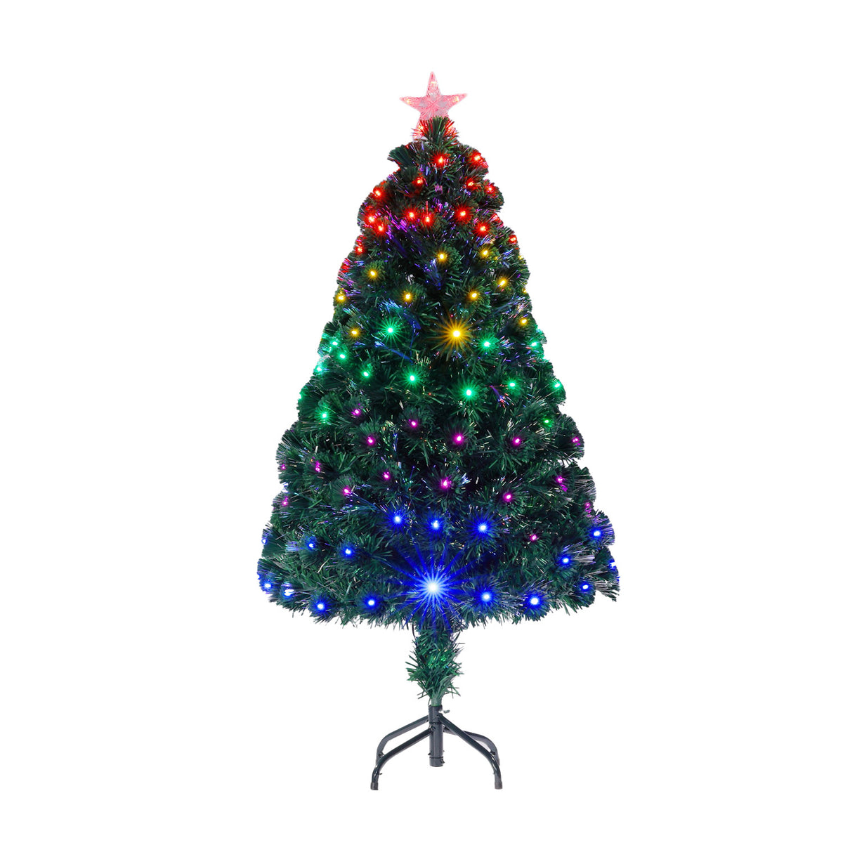 NOMA Aurora Tree with Fibre Optic Strands and Star Topper - 90cm