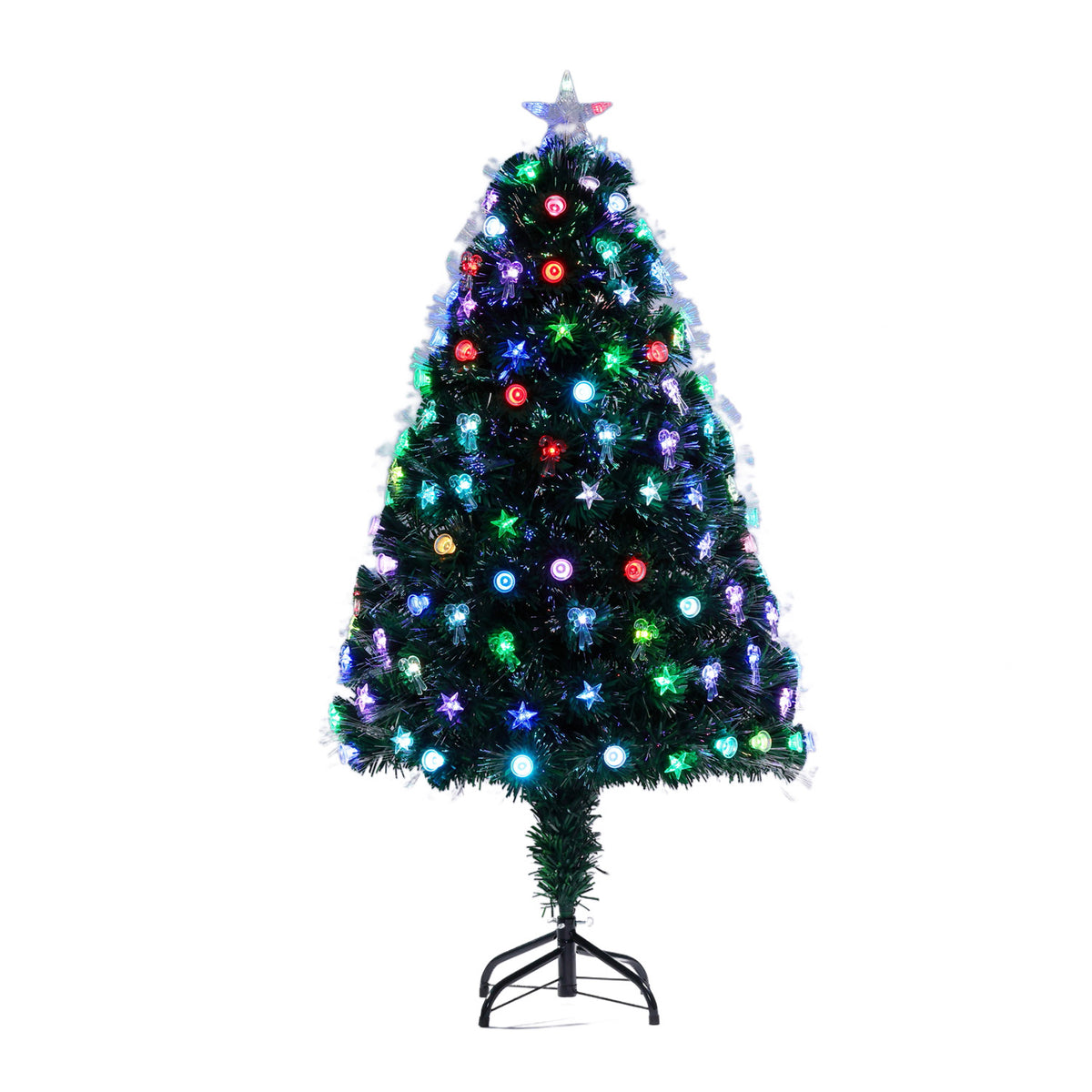 NOMA 90cm Orion Fibre Optic Tree with Candy Canes Stars and Bells
