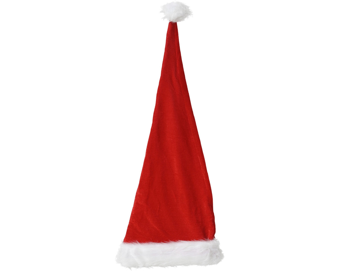 Red Santa Hat with Faux Fur Trim
