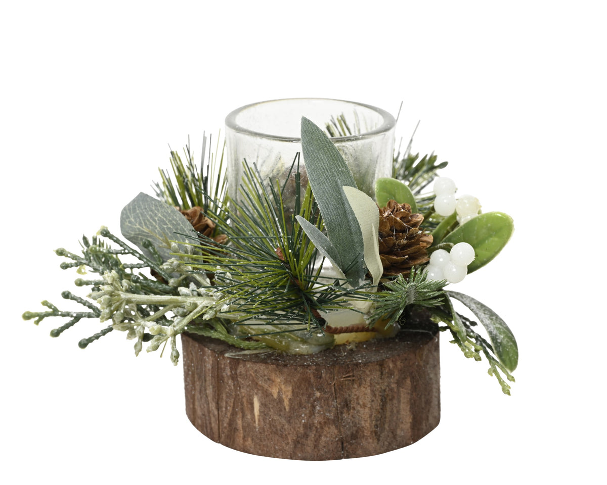 Glitter Pinecone Tea Light Holder