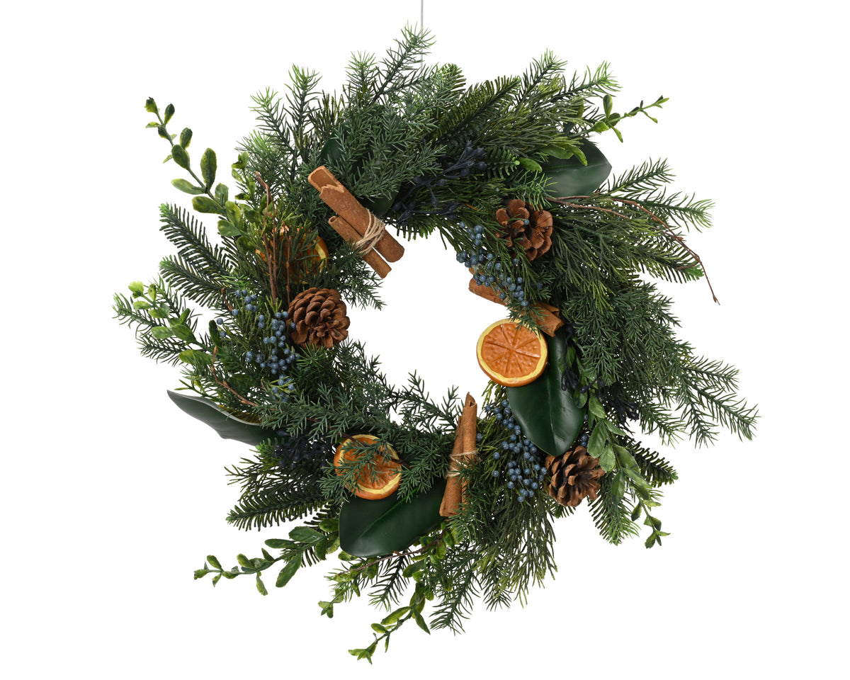 Orange Slice & Cinnamon Indoor Decorated Christams Wreath 40cm