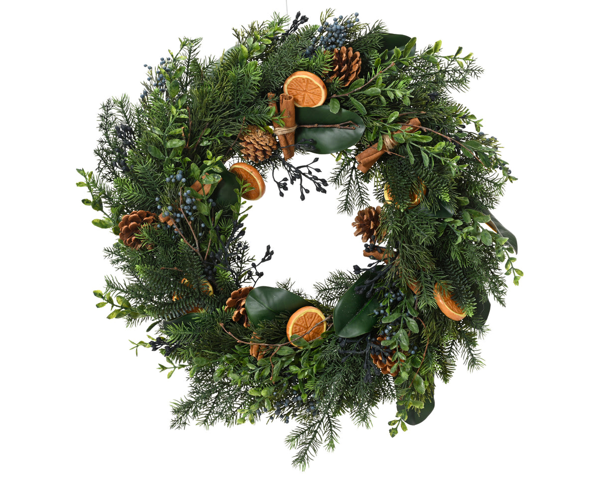 Orange Slice & Cinnamon Indoor Decorated Christams Wreath 60cm