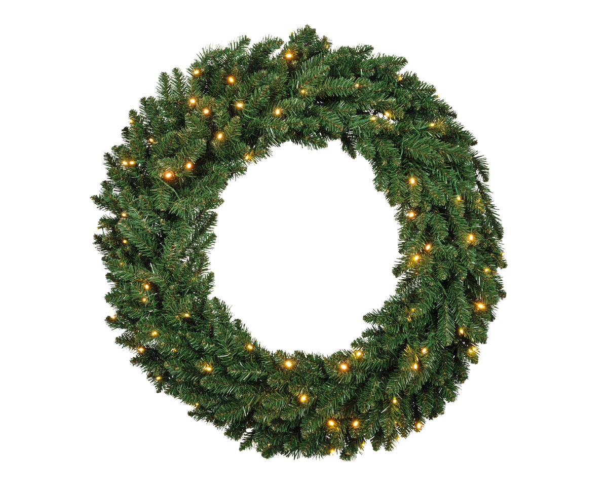 Everlands X-Large 80cm Everest Pre-Lit Indoor or Outdoor Artificial Christmas Wreath