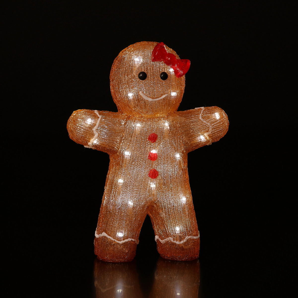 NOMA Light Up Acrylic Mrs Gingerbread - 40cm