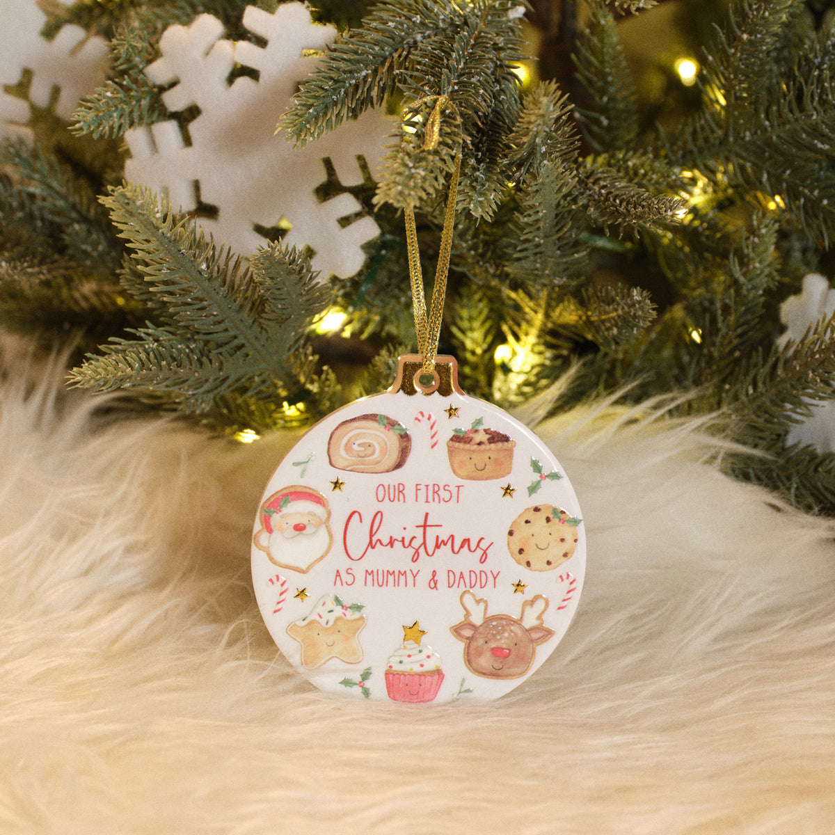 Santa's Magical Feast First Christmas as Mummy & Daddy Bauble