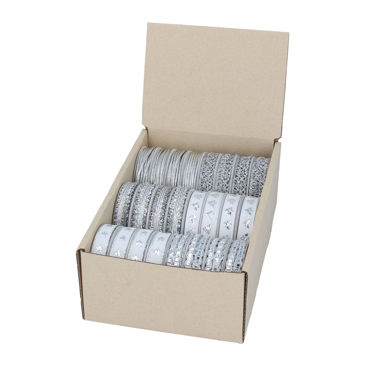 Single Gisela Graham Silver Ribbon 3m/1cm