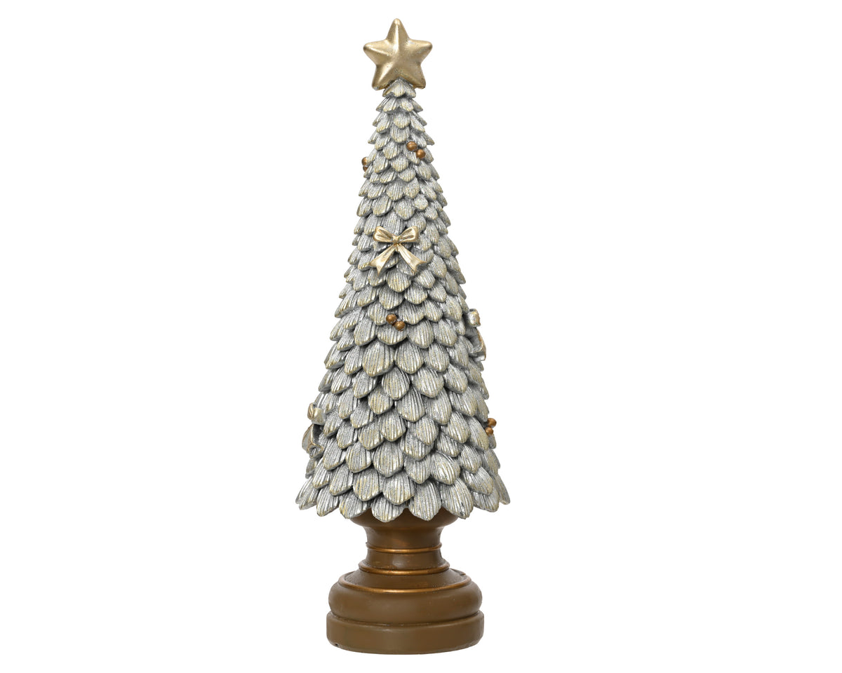 Polyresin Glitter Christmas Tree 23cm