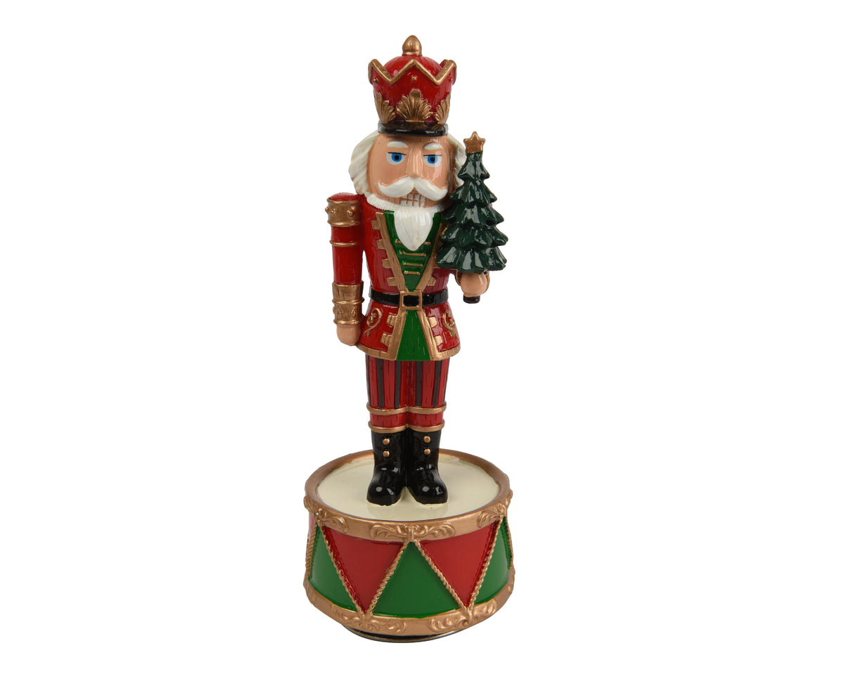 Traditional Nutcracker Music Box Ornament - 21.4cm