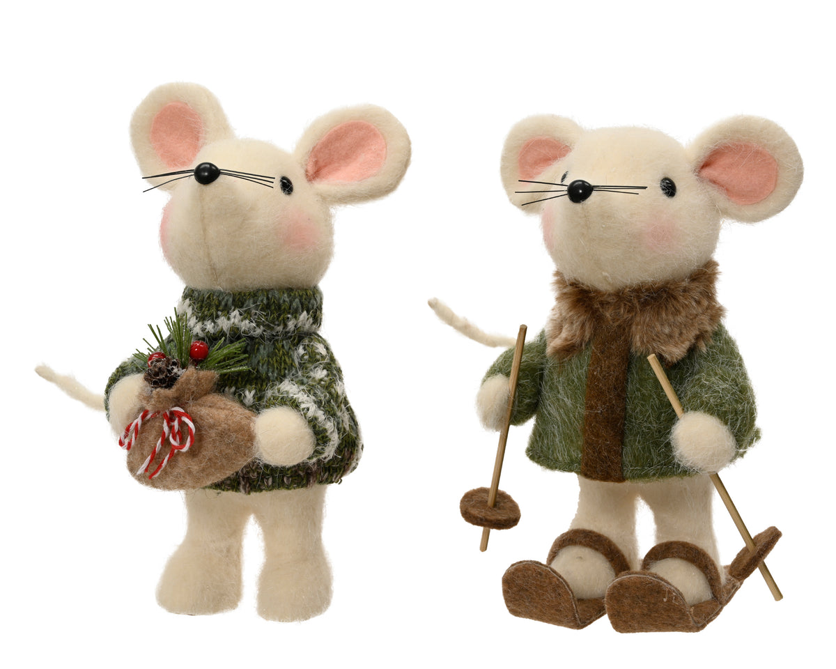 Felt Christmas Mouse Decoration