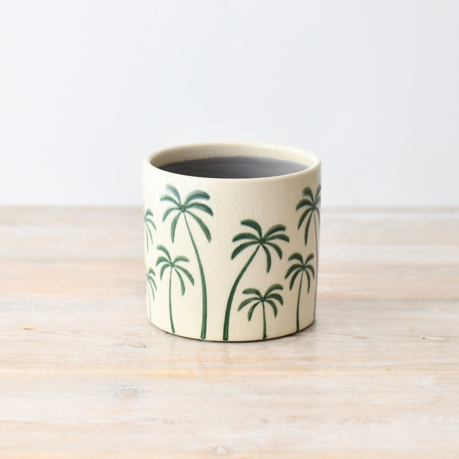 Palm Tree House Plant Pot - 11.7cm