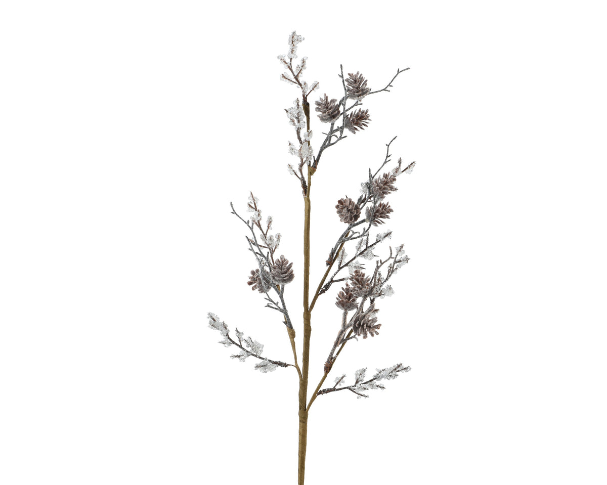 Frosty Pinecone Glitter Spray 60cm