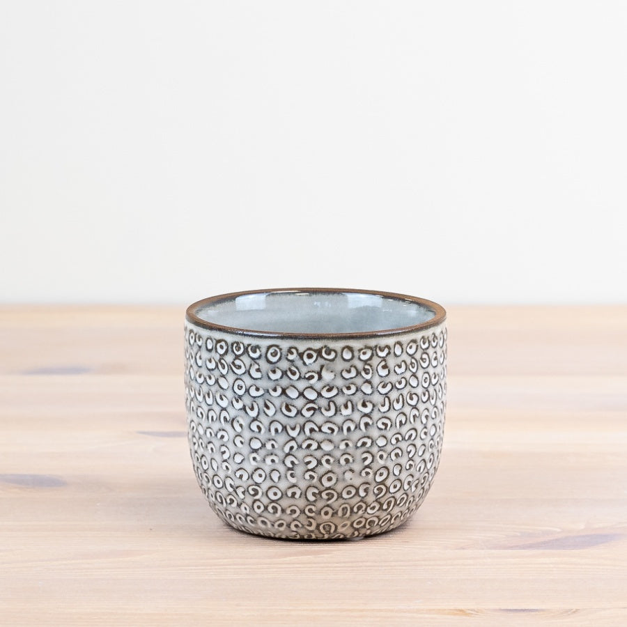 Ceramic Patterned Flower House Plant Pot - 14cm