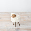 Standing Small White Wool Sheep Ornament - 10cm