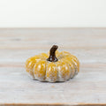 Halloween Yellow Pumpkin Ornament 11cm