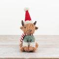 Christmas Fabric Highland Cow 28cm