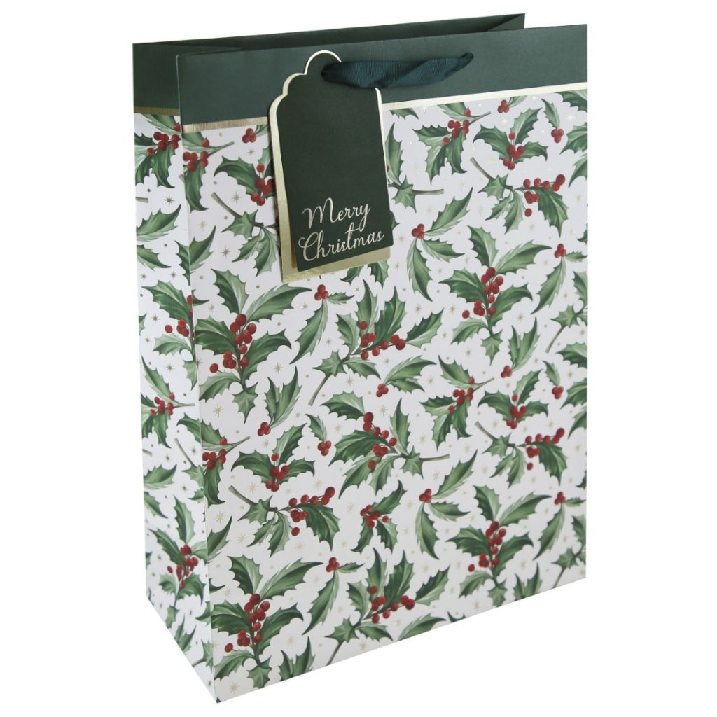Christmas Holly Large Sized Gift Bag