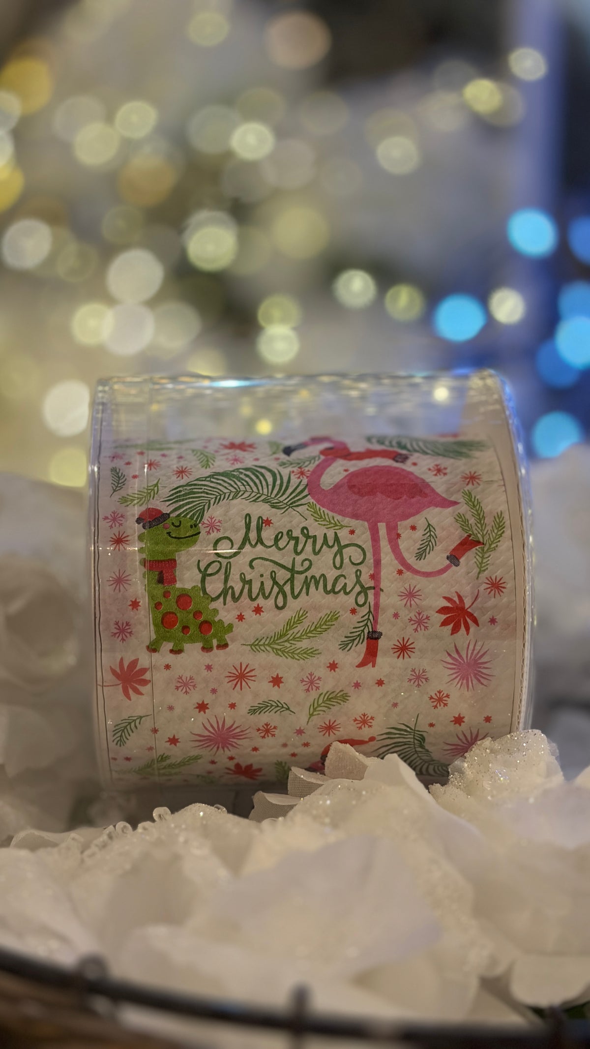 Christmas Printed Toilet Roll – Dino Flamingo Fun